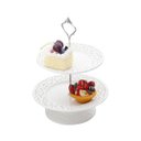 Ver imagem 2 de Porta Doce 2 Andares de Porcelana 20,5cmx20,5cmx30cm Rojemac