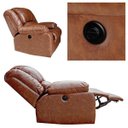 Ver imagem 6 de Poltrona do Papai Reclinável Elétrica Magnum Couro (PU) Marrom - Gran Belo