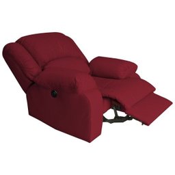 Poltrona do Papai Reclinável Elétrica Magnum Couro (PU) Vermelho - Gran Belo - 5