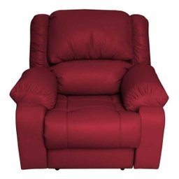 Poltrona do Papai Reclinável Elétrica Magnum Couro (PU) Vermelho - Gran Belo - 1
