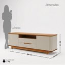 Ver imagem 4 de Rack para TV até 70 Polegadas MDF com Laterais Curvas 180cm Pés em Madeira Maciça