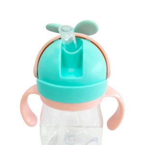 Squeeze Infantil 450 Ml com Tampa e Alça Verde - Quanhe