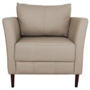 Ver imagem 5 de Conjunto Sofá 2 Lugares com 2 Poltronas Pés Palito Lubbock Couro Bege - Gran Belo