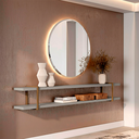 Ver imagem 1 de Conjunto Prateleiras Smart 260cm F932 Grigio/dourado