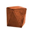 Ver imagem 1 de Puff Decorativo Sala de Estar Blois Veludo Telha - Gran Belo