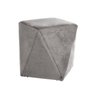 Puff Decorativo Sala de Estar Blois Veludo Cinza - Gran Belo - 1