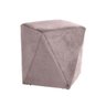 Puff Decorativo Sala de Estar Blois Veludo Rosê - Gran Belo - 1