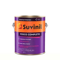 Tinta Acrílica Suvinil Premium Fosco Completo 3,6l - 1 Tinta Acrílica Suvinil Premium Fosco Completo 3,6l - 1