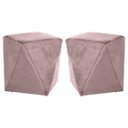Ver imagem 1 de Kit 2 Puffs Decorativo Sala de Estar Blois Veludo Rosê - Gran Belo