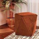 Ver imagem 6 de Kit 2 Puffs Decorativo Sala de Estar Blois Veludo Telha - Gran Belo