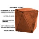 Ver imagem 3 de Kit 2 Puffs Decorativo Sala de Estar Blois Veludo Telha - Gran Belo