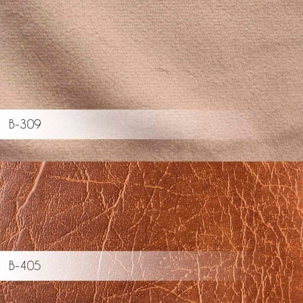 Conjunto Sofá 2 Lugares e Poltrona Decorativa Sala de Estar Lhama Veludo Bege Pvc Marrom - Gran - 4