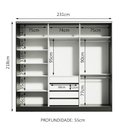 Ver mais imagens de Guarda-roupa Casal 100% Mdf Madesa Royale 3 Portas de Correr com Espelho