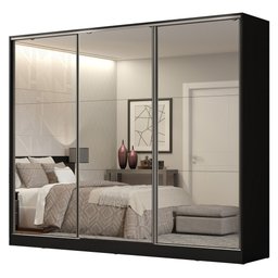 Guarda-roupa Casal 100% Mdf Madesa Royale 3 Portas de Correr com Espelho - 4