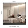 Guarda-roupa Casal 100% Mdf Madesa Royale 3 Portas de Correr com Espelho - 5