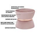 Ver imagem 3 de Kit 2 Puffs Decorativo Sala de Estar 45cm Dhaka Veludo Rosê - Gran Belo