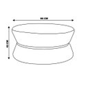 Ver imagem 2 de Kit 2 Puffs Decorativo Sala de Estar 95cm Dhaka Veludo Preto - Gran Belo