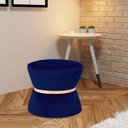 Ver imagem 6 de Puff Decorativo Sala de Estar 45cm Dhaka Veludo Azul Bic - Gran Belo