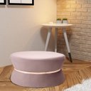 Ver imagem 6 de Kit 2 Puffs Decorativo Sala de Estar 95cm Dhaka Veludo Rosê - Gran Belo