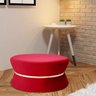 Puff Decorativo Sala de Estar 95cm Dhaka Veludo Vermelho - Gran Belo - 6