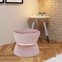 Ver imagem 6 de Puff Decorativo Sala de Estar 45cm Dhaka Veludo Rosê - Gran Belo