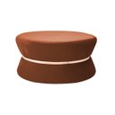 Ver imagem 1 de Puff Decorativo Sala de Estar 95cm Dhaka Veludo Telha - Gran Belo