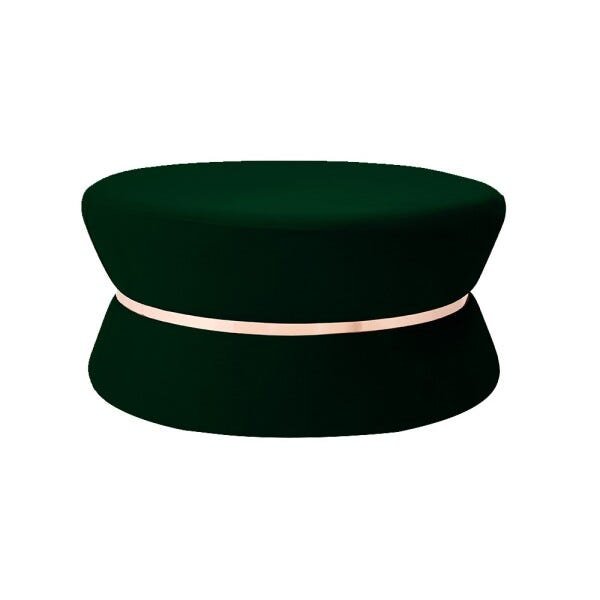 Puff Decorativo Sala de Estar 95cm Dhaka Veludo Verde - Gran Belo - 1