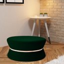 Ver imagem 6 de Puff Decorativo Sala de Estar 95cm Dhaka Veludo Verde - Gran Belo