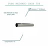 Tubo inox redondo 1 polegada 25,40mm (tam:1m) cano aço 304 TUBO INOX 1 POLEGADA TUBO INOX POLIDO 1" - 2