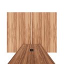 Ver imagem 5 de Mesa de Reunião com 2 Caixas de Tomadas e Painel 270cm Nogal com Preto F5 Office