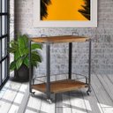 Ver imagem 6 de Carrinho Churrasco Mesa de Servir Multiuso Gourmet Churrasqueira Albury Grafite Madeira Maciça