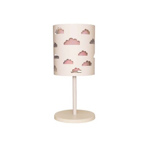 Abajur Infantil Nuvens Duplo Rosa -Base Br 20x41