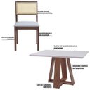 Ver imagem 3 de Conjunto Mesa Shell com Tampo de Vidro 160x90cm e 6 Cadeiras Nivea Amêndoa - Gran Belo