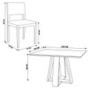 Ver imagem 2 de Conjunto Mesa Shell com Tampo de Vidro 160x90cm e 6 Cadeiras Nivea Amêndoa - Gran Belo