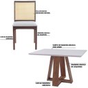 Ver imagem 5 de Conjunto Mesa Shell com Tampo de Vidro 160x90cm e 6 Cadeiras Steve Amêndoa - Gran Belo
