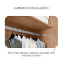 Ver mais imagens de Guarda-Roupa Casal 6 Portas 6 Gavetas com Espelho 100% MDF Reno 276x236cm Marrom/Cumaru/Fendi
