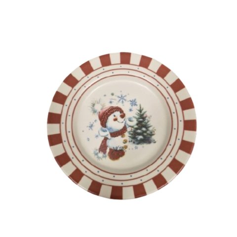 Jogo 6 Pratos de Sobremesa Natal