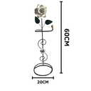 Ver imagem 2 de Suporte Porta Papel Higiênico 1 Rolo em Ferro de Chão Artesanal com Rosas:branco