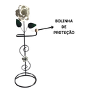 Ver imagem 3 de Suporte Porta Papel Higiênico 1 Rolo em Ferro de Chão Artesanal com Rosas:branco