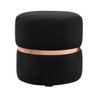 Puff Decorativo Sala de Estar Nimes Veludo Preto - Gran Belo - 1
