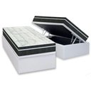 Ver imagem 1 de Cama Box Baú Solteiro: Colchão Molas Orthoflex Bonnel Venezia + Base Crc Courano White(88x188)