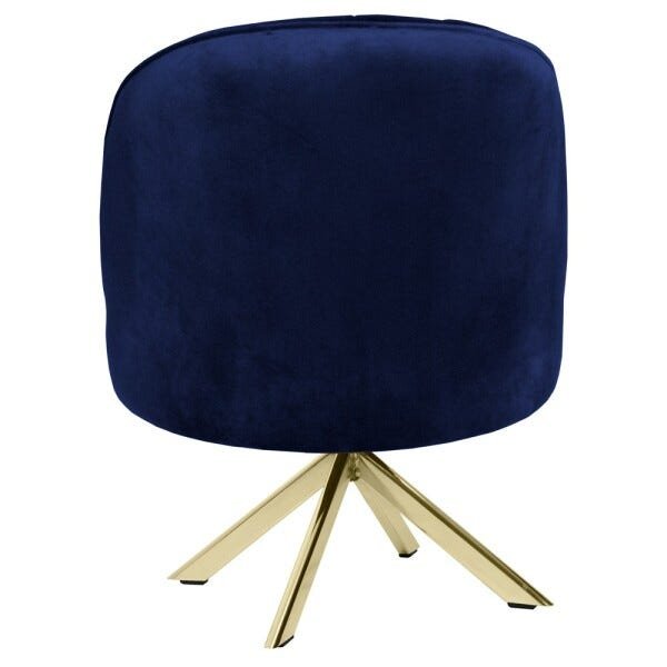 Kit 2 Poltronas Decorativa Kassel Veludo Azul Bic - Gran Belo - 8