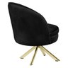 Poltrona Decorativa Sala de Estar Kassel Veludo Preto - Gran Belo - 7