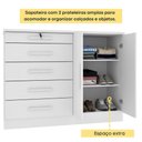 Ver imagem 5 de Cômoda CR35478 5 Gavetas 2 Portas MDP Branco Multimóveis
