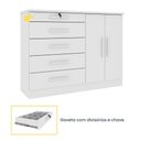 Ver mais imagens de Cômoda CR35478 5 Gavetas 2 Portas MDP Branco Multimóveis