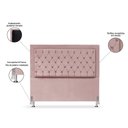 Ver imagem 3 de Cabeceira de Cama Box Casal 140 cm Baronesa Cor:Rose
