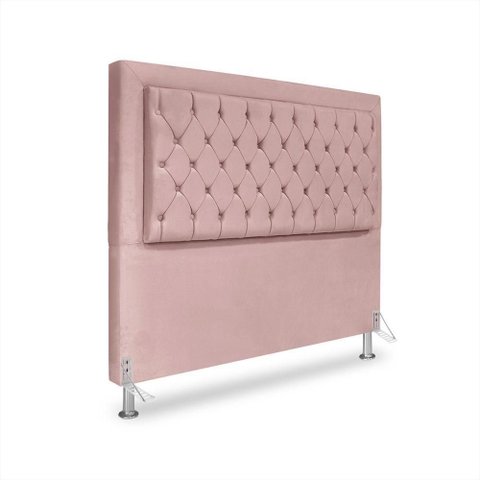 Cabeceira de Cama Box Casal 140 cm Baronesa Cor:Rose