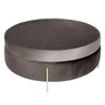 Puff Decorativo Sala de Estar 100cm Bonn Veludo Cappuccino - Gran Belo - 1