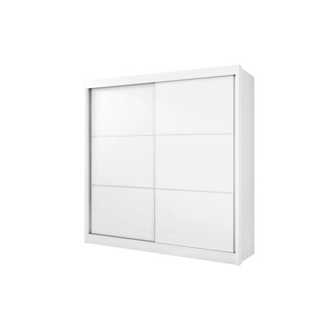 Guarda Roupa Casal Cancun 2 Portas 6 Gavetas sem Pés - D Doro Branco