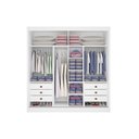 Ver imagem 4 de Guarda Roupa Casal Cancun 2 Portas 6 Gavetas sem Pés - D Doro Branco